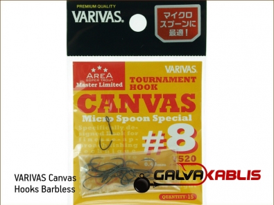 VARIVAS Canvas Hooks Barbless 8