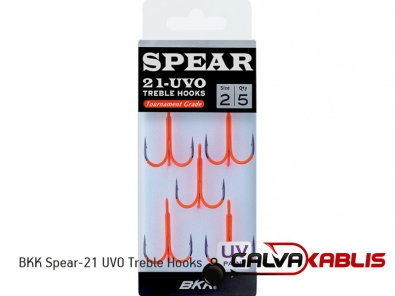 BKK Spear-21 UVO Treble Hooks